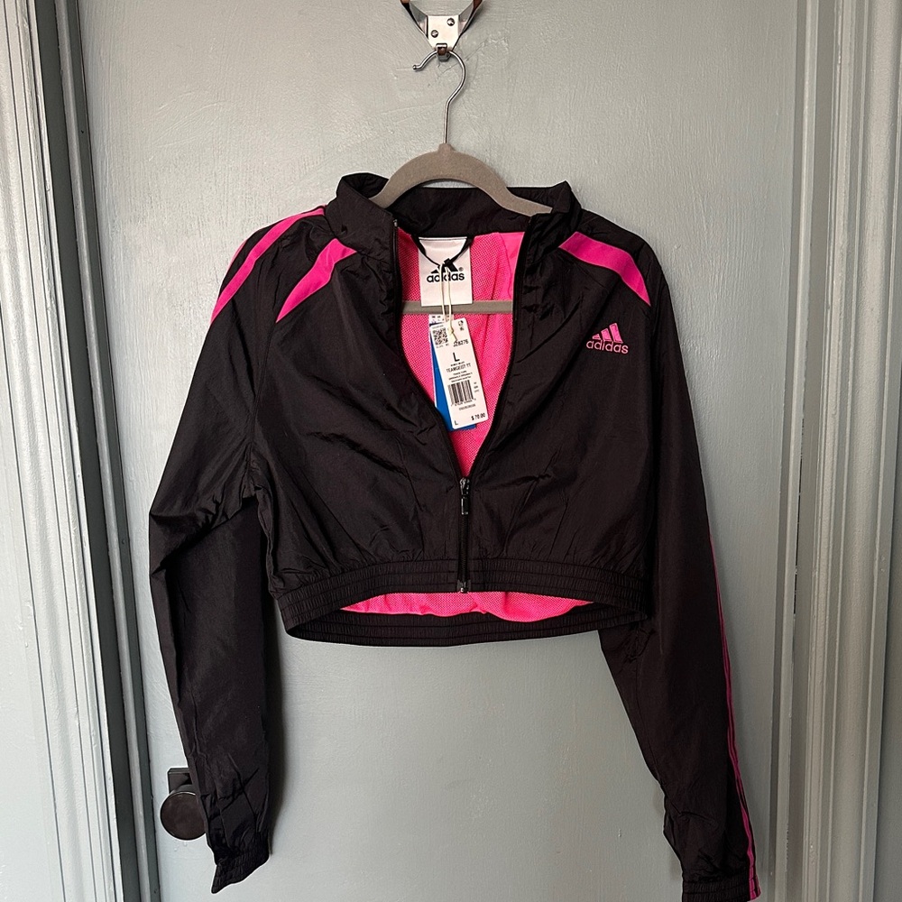 NWT Adidas Cropped windbreaker